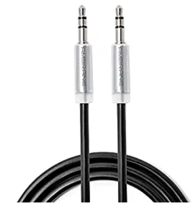 Ambrane Unbreakable 3.5mm Male to Male AUX Stereo Audio Cable, 1.5 Meter