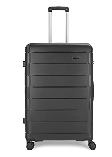 Aristocrat Jude 66cm Polypropylene Hardsided Medium Luggage 8W Black Strolley