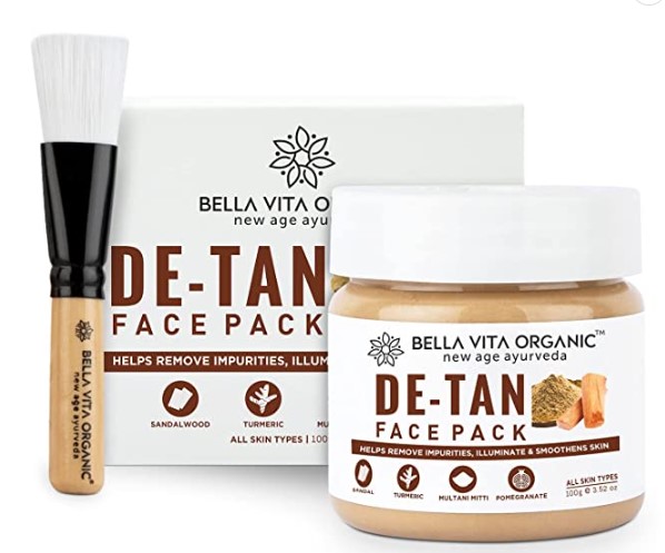 Bella Vita Organic De Tan Removal Face Pack For Glowing Skin