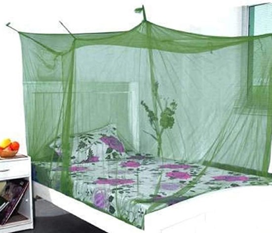 Divayanshi Polycotton Mosquito net for Bed (Olive Green, 8 x 8 ft)