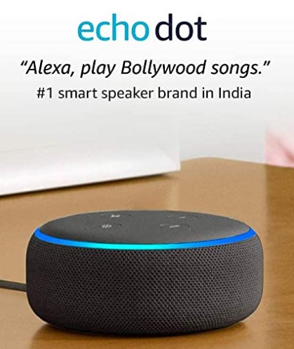 Echo Dot (3rd Gen) – New and improved smart speaker with Alexa (Black)