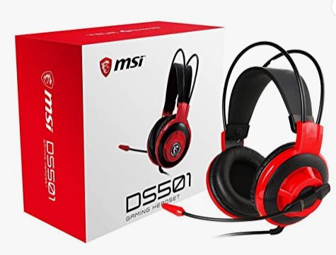 MSI DS501 Over Ear Wired Gaming Headset with Mic