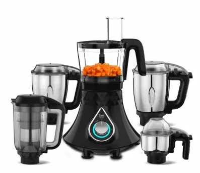 Preethi Zodiac Cosmo MG 236 750 Juicer Mixer Grinder (5 Jars, Black)