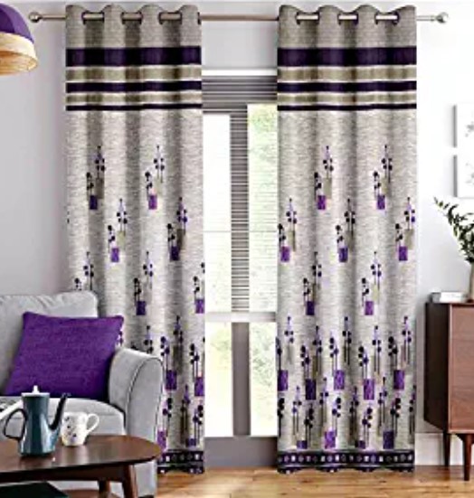 Story@Home Elegant Look Jacquard Contemporary Design 1 Piece Long Door Curtain 9 Feet