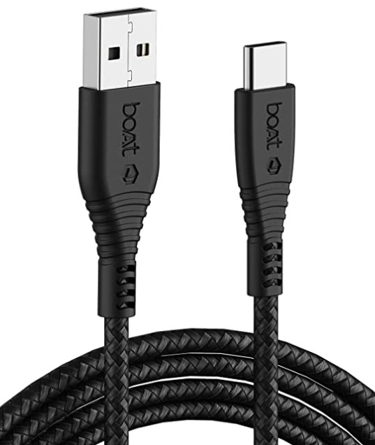 Boat USB 2.0 Type C Cable for Personal Computer (Black)