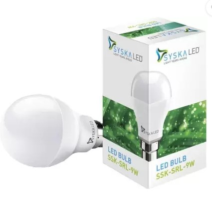 Syska 9 W Standard B22 LED Bulb  (White)